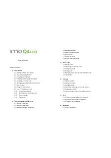 IMO Q4 Pro manual. Smartphone Instructions.